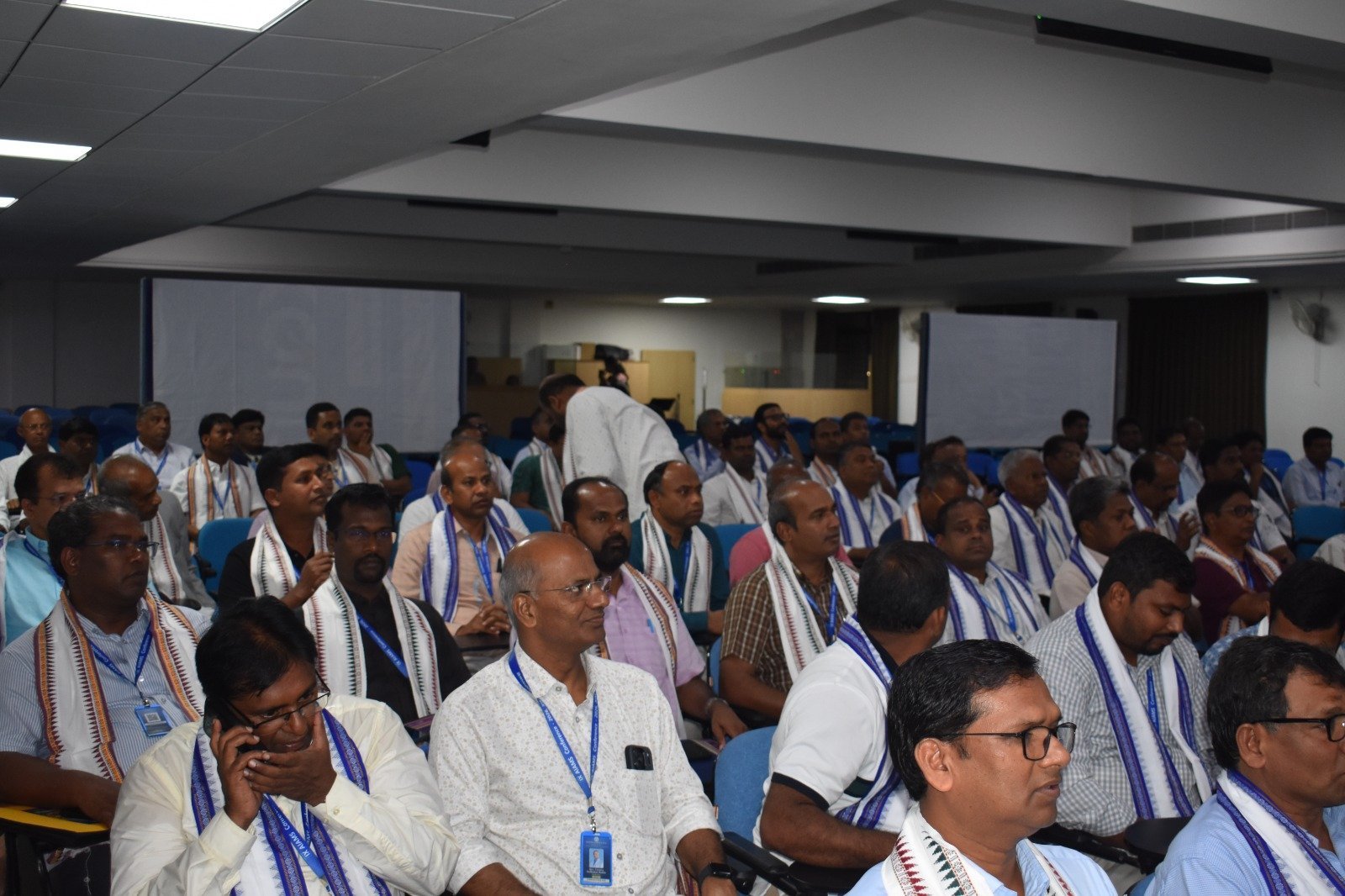 Gathering at the Mini-Auditorium