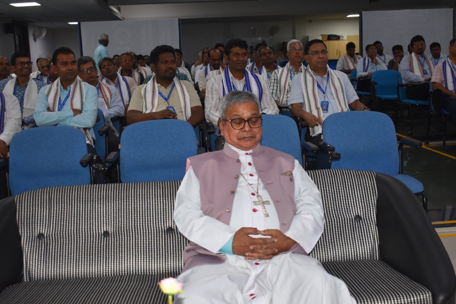 Gathering at the Mini-Auditorium