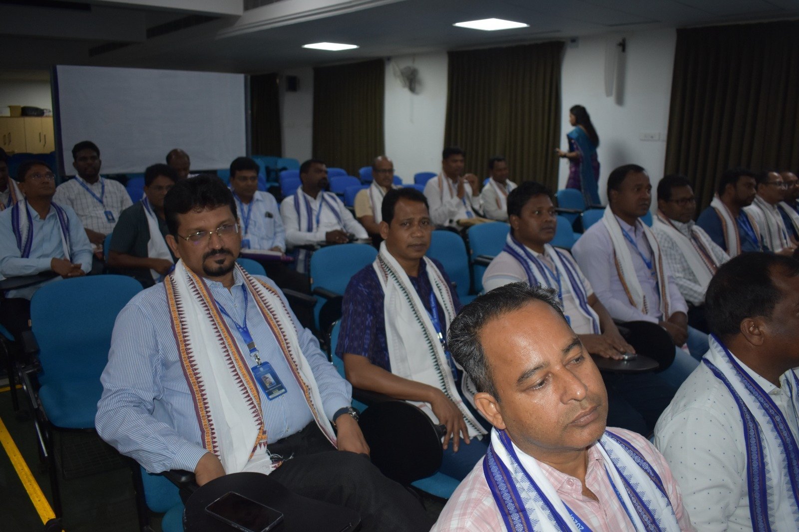 Gathering at the Mini-Auditorium