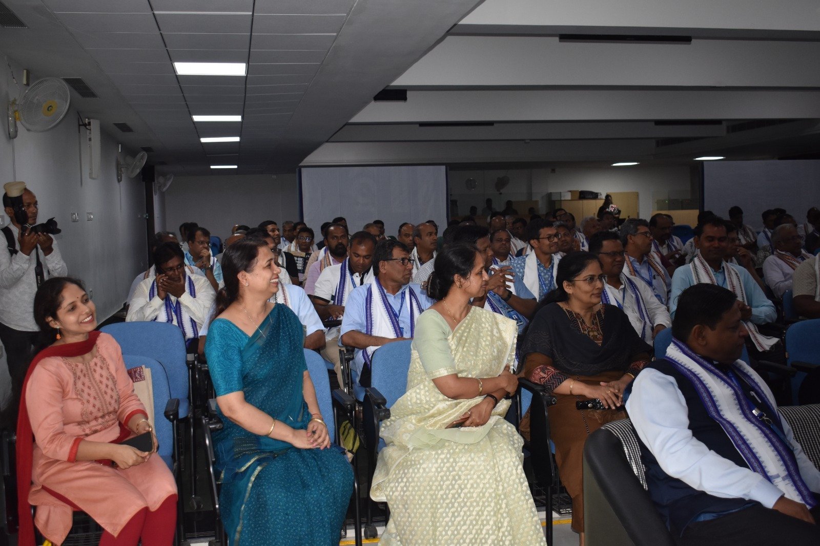 Gathering at the Mini-Auditorium